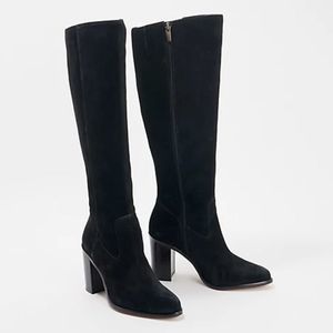 Vince Camuto Black Suede Heeled Boots